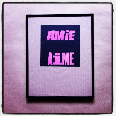 Impression Typographique "Amie, Aime"