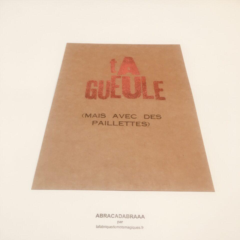 Chaussettes Paillettes "Ta Gueule" Pour Femme - Taille 36-42, Violet Pailleté